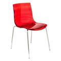 Kd Americana 31.5 in. Astor Water Ripple Design Dining Chair, Transparent Red KD3034444